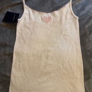 Brandy Melville pink heart singlet